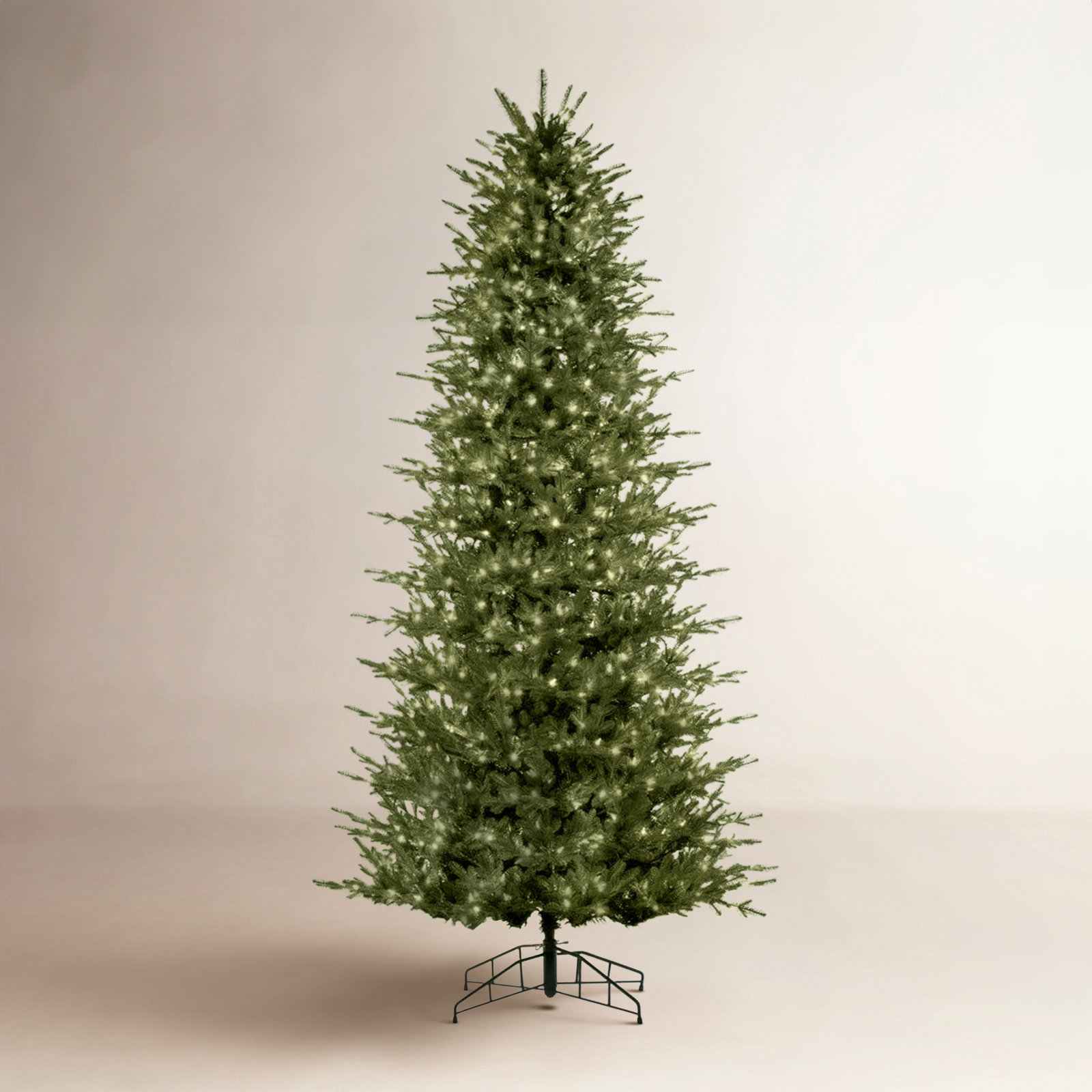 Pre-Lit Fir Christmas Tree, Clear/White, 12'