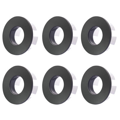 1.22 In. Sink Basin Vanity Trim Overflow Cover Brass Vessel Insert In Hole Round Caps (6-Pack)