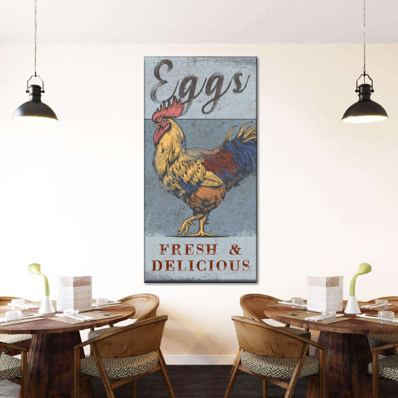 Œufs frais sur toile, H 24 po x l 12 po x P 1,25 po