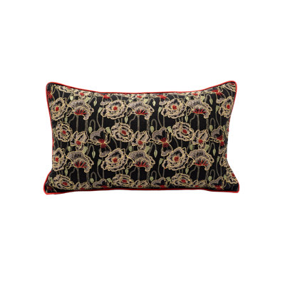 Embroidered Velvet Pillow Cover