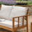 Daphne 5 - Person Seating Group with Natural Cushions and Cream Parasol