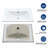 24" X 18" Bathroom Ceramic Console Sink With Overflow & Black Legs
