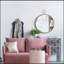 Élégant miroir mural circulaire avec cadre en métal durable, idéal pour rehausser la décoration intérieure et créer une ambiance spacieuse.-1818395635