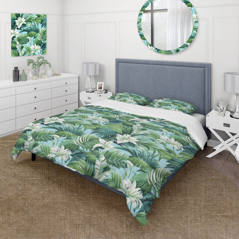 Literie Azure Breeze, Housse de couette pour très grand lit et 2 très