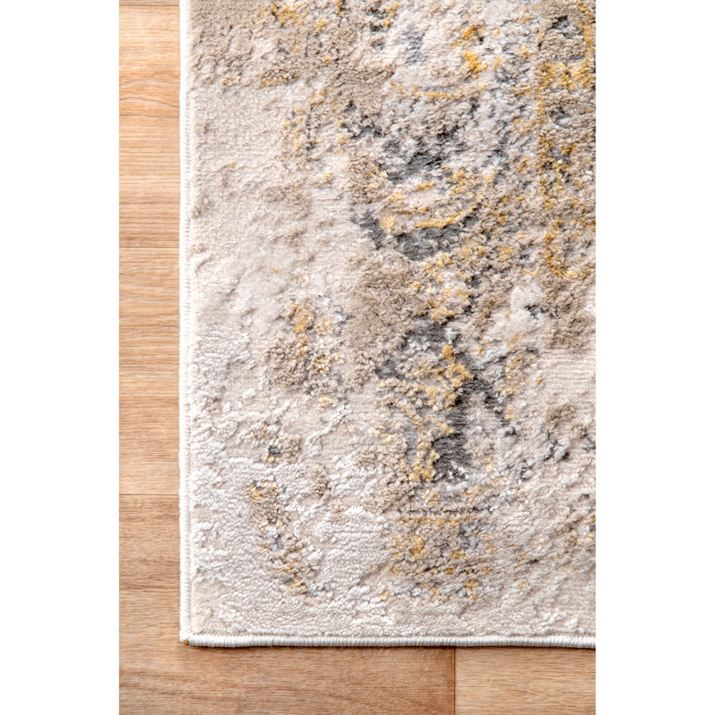 Tapis beige Roder, Carré 5 pi