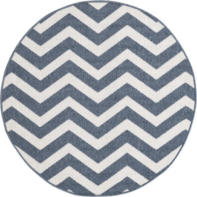 Tapis intérieur / extérieur bleu marine Arella