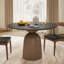 Table de salle à manger ronde à piédestal en bois massif 39 po / 43 po-1597365410-1597365436