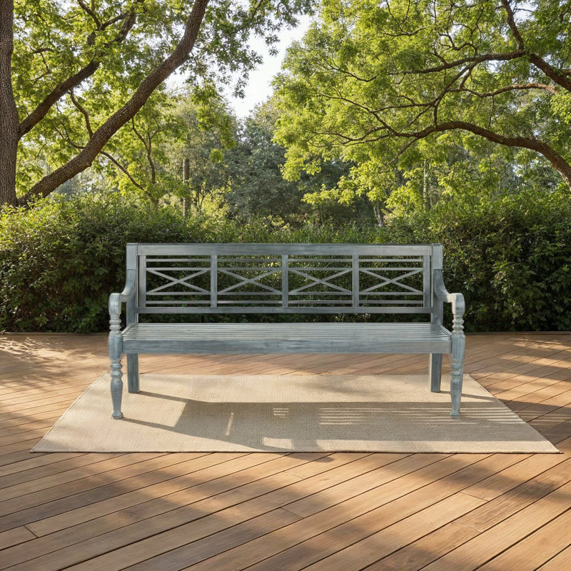 Banc de jardin en bois Paull, Gris cendré