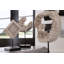 Eroded Wood Circle Sculpture on Stand