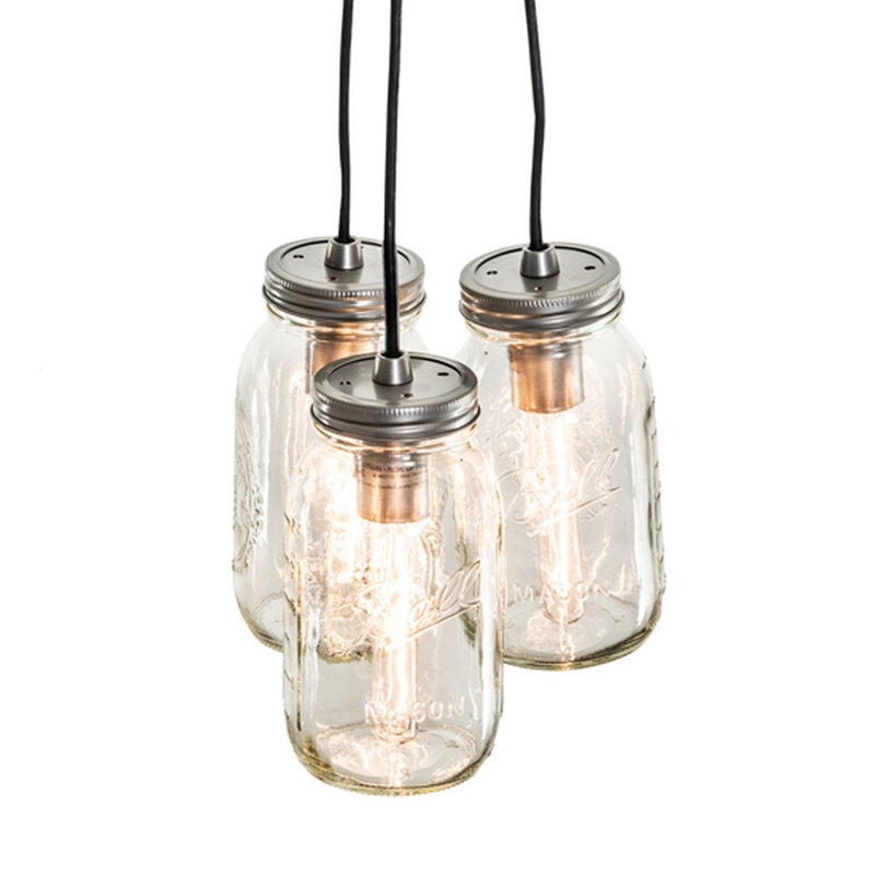 Luminaire suspendu en pot 3 lumières Brityn