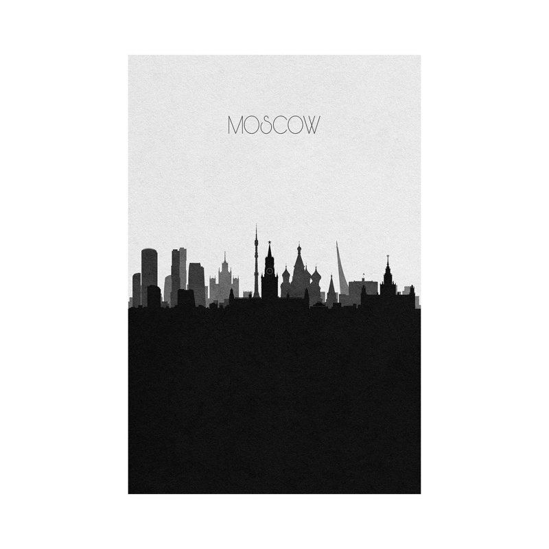 Moscow, Russia City Skyline by Ayse Deniz Akerman - Wrapped Canvas Print, 101.6 cm H x 66.04 cm W x 1.91 cm D