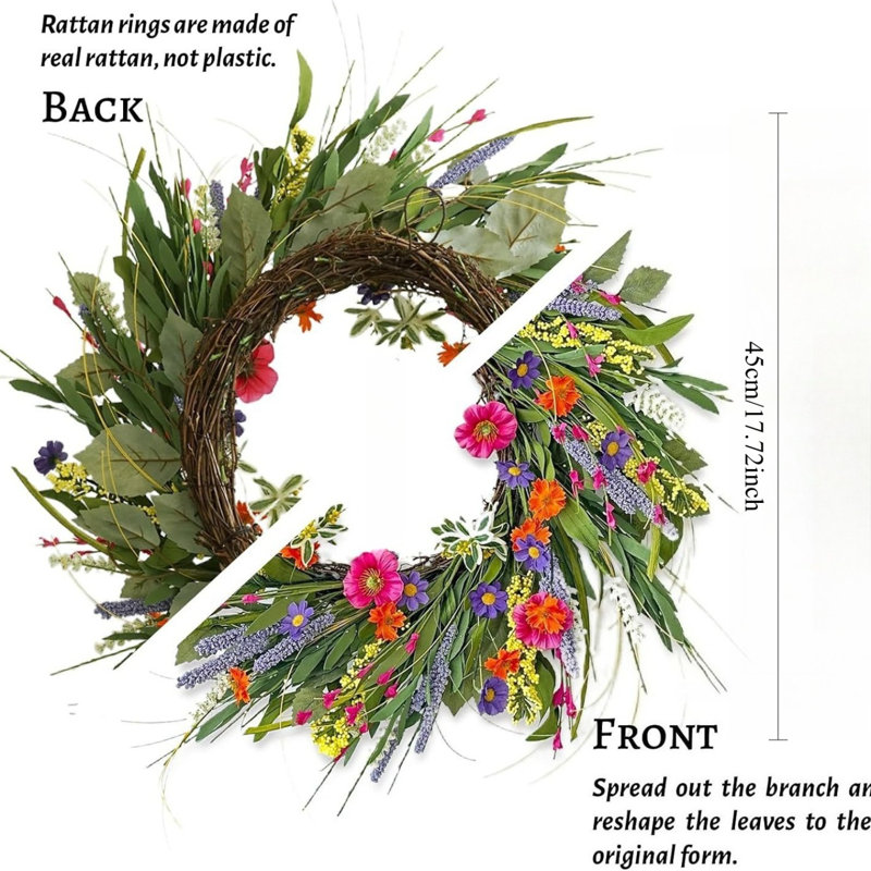 Artificial Spring Summer Wreath
