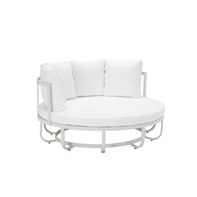 Pangea Home Aella Aluminum Outdoor Patio Daybed with Cushions – Modern All-Weather Lounge Bed with Rust-Free Frame & Contemporary Design by Ivy Bronx