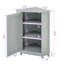 Armoire d'angle avec tablettes réglables