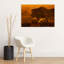Golden Hour Lion Abstract Contemporary Landscape Nature Wall Art Print-1868254177