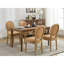 American Design French Country brun clair de 2 chaises de salle à manger Structure en bois d'hévéa massif Finition peinte confortable Revêtement en tissu de lin rembourré en mousse souple 22,79 po Profondeur 12,2 Largeur du colis 38,5 po-1038925034