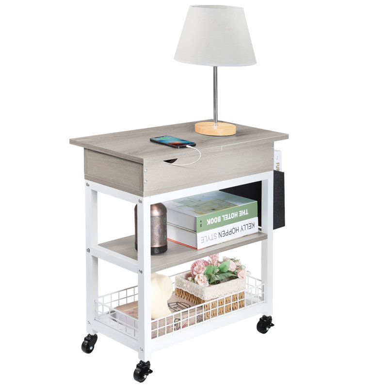 Table de bout à roulettes avec plateau Tiaka