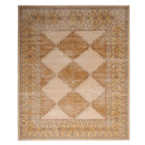 Distressed Homage Hand Knotted Wool Geometric Area Rug