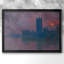 Maisons du Parlement, coucher de soleil - Claude Monet - Toile tendue avec châssis, 1903-1921319977-1921319978-1921319981