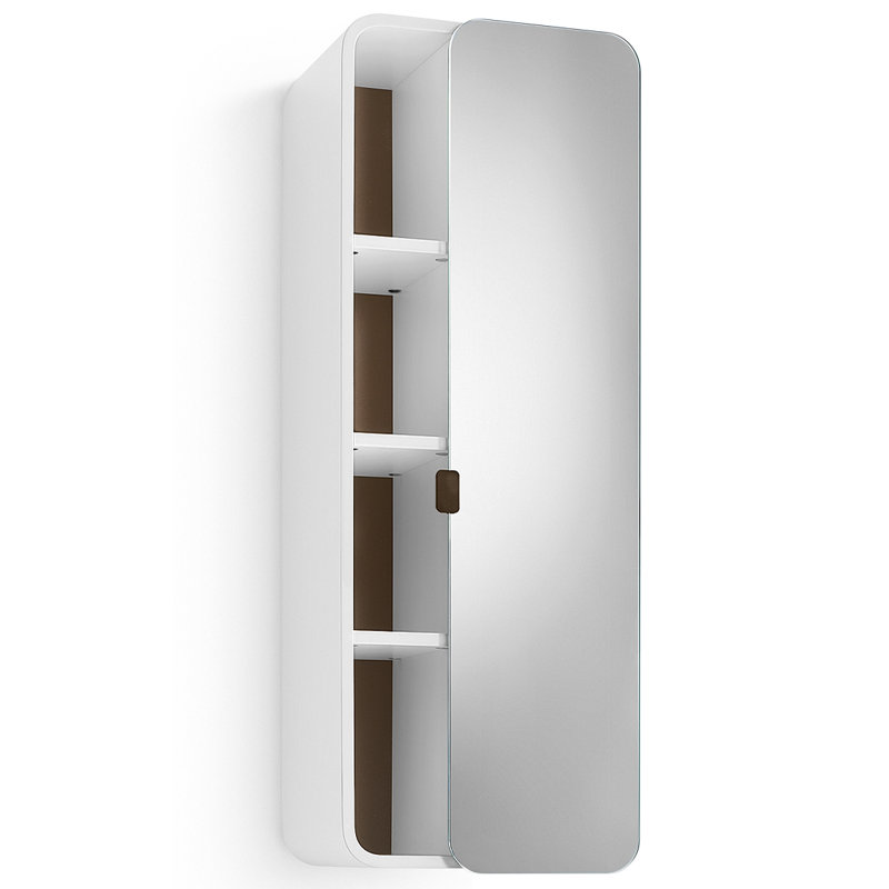 Bej Mirrored Medicine Cabinet, Rust, 63" H x 12.2" W x 8.11" D