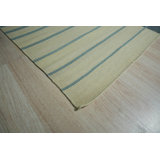 Multicolor Handwoven Wool Striated Color Blocks Geometric Modern Contemporary Carpet Rug