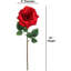 Tige de roses rouges de 6 pouces, faux floral pour arrangements de vase et décoration intérieure-980536200