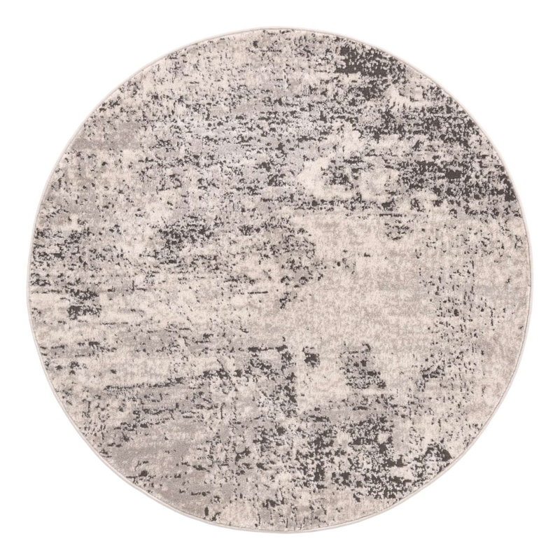 Abstract Indoor Rug, Round 4'1"