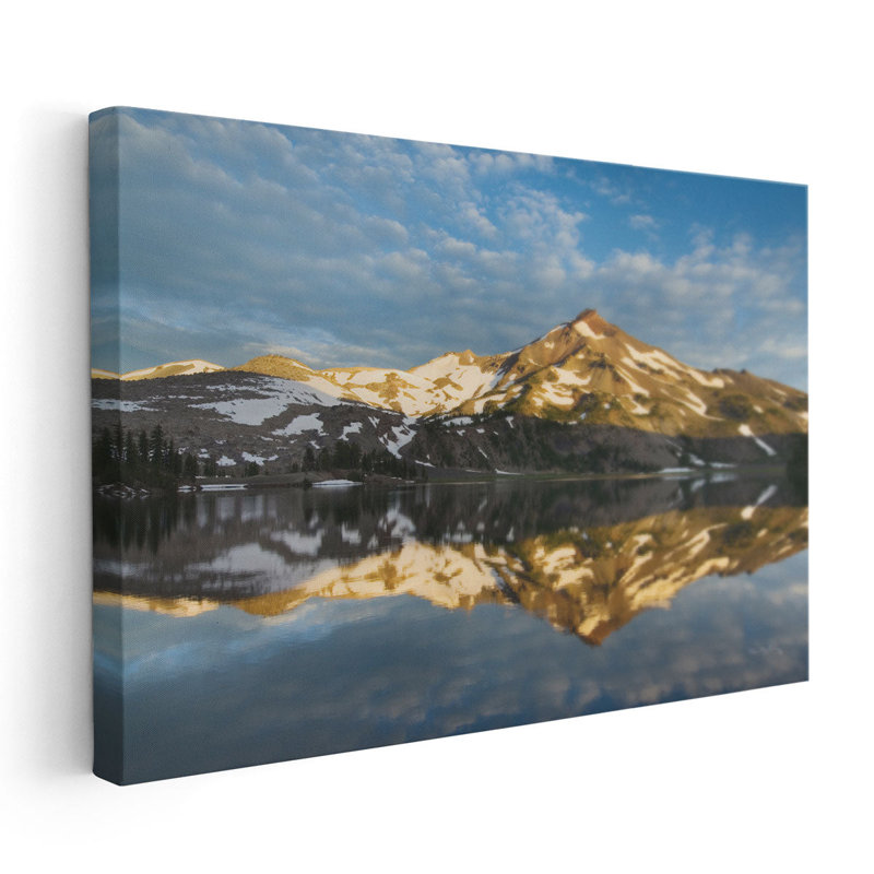 South Sister Reflection I - reproduction d'art sur toile, H 20 po x l 30 po