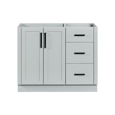   Loren 42 Inch Single Sink Base Cabinet in Grey
