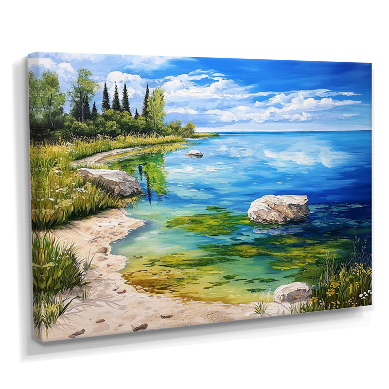 «Great Lakes Reflections In Michigan II», impression murale sur le Michigan, 30" H x 40" W, Wrapped Canvas, Does Not Apply