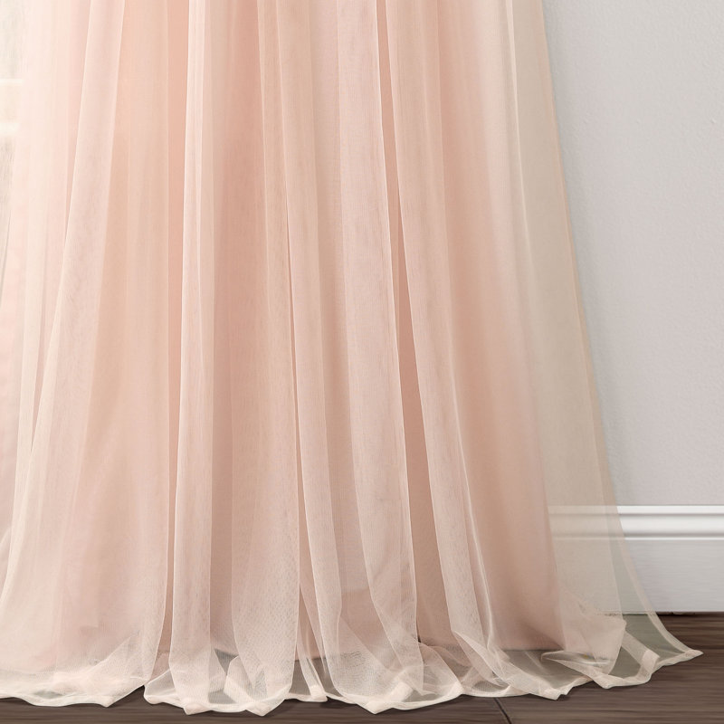 Semi Sheer Curtain Pair, Blush