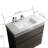 36" Bathroom Vanity Gray - Modern & Practical. Large Storage, Sleek Finish. Silent Smooth. White Sink Basin. Pre-Assembled Design. Max Ergonomic-734375100-734375107-734375105