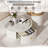Modern Round Coffee Table Set Of 2 , 360-Degree Rotatable Flower-Shaped Top With 2 Drawers, Top Circle Side Table End Table With Glass For Living Room