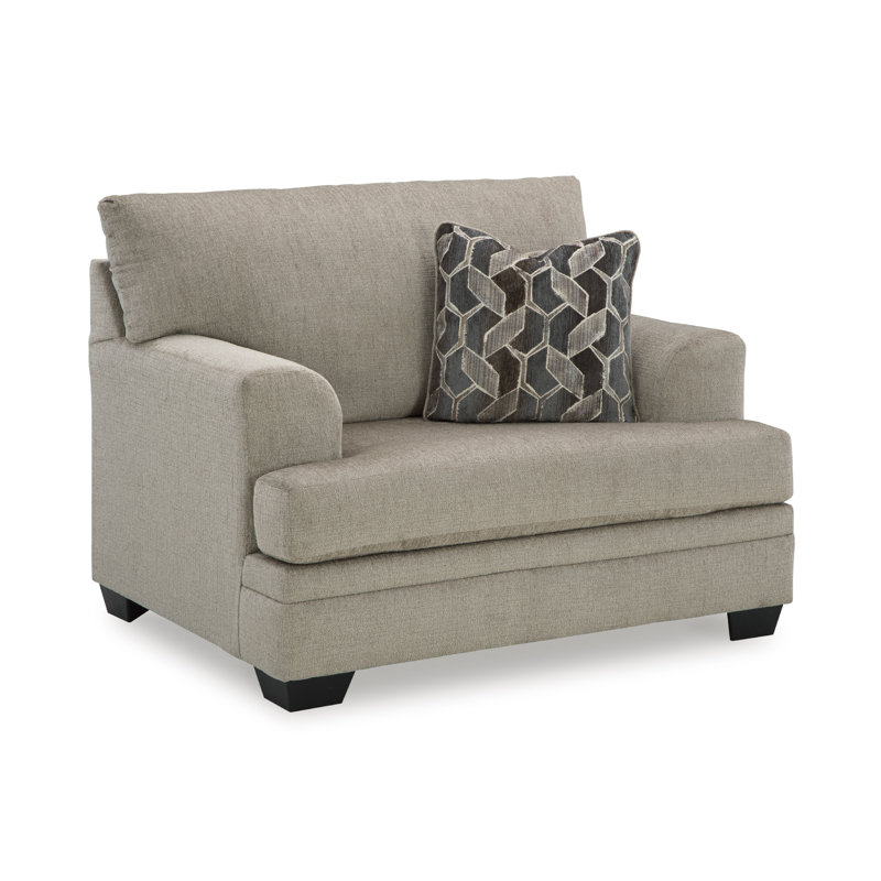 Fauteuil surdimensionné Gwendolynne, Polyester beige