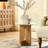 Tarin Acacia Wood And Marble Side Table