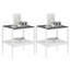 Ensemble de 3 tables basses et tables de bout en verre trempé-74807818-74807819