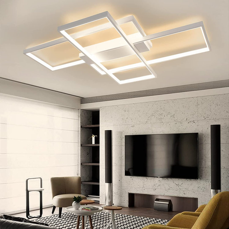 Emeka LED Flush Ceiling Light, White