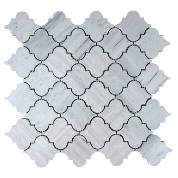 3" x 3" Marble Arabesque Mosaic Wall & Floor Tile