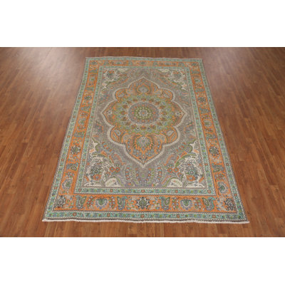 Tapis traditionnel rétro en laine 6 x 9