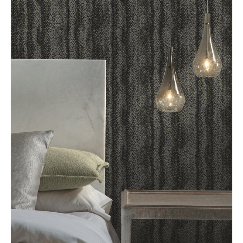 Abstract Shimmer Wallpaper Roll by Candice Olson, Black