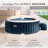 Intex 120 Volt 140 - Jet Plastic Round Inflatable Hot Tub in Blue