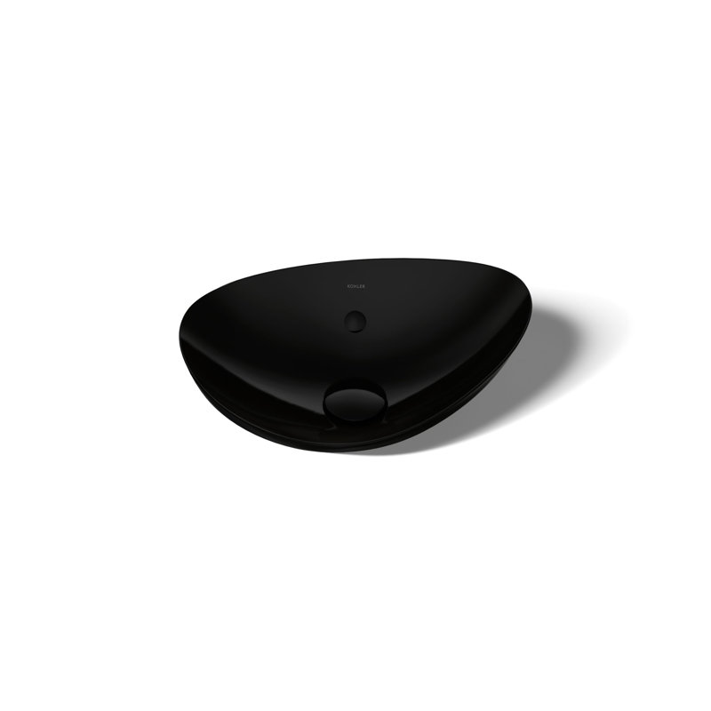 Veil® Ceramic Specialty Vessel Bathroom Sink with Overflow, Black Black™
