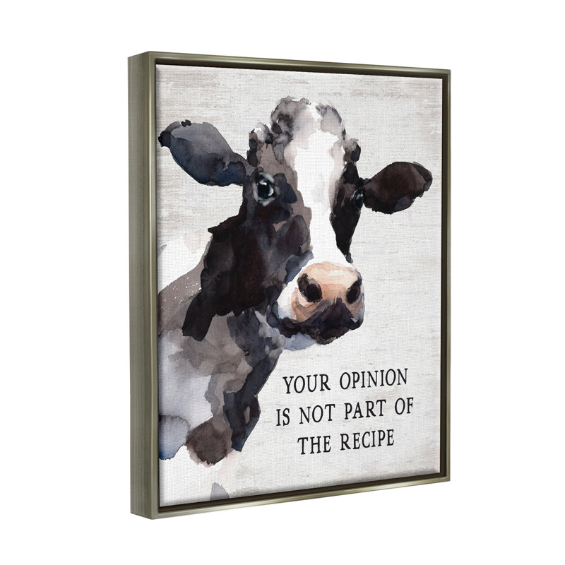 August Grove Funny Country Kitchen Phrase Framed Floater Canvas Wall Art Design By Lettered And Lined