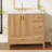 36" Wood Bathroom Vanity with Solid Wood Frame, 2 Soft Close Doors, 4Soft Close Drawers, Adjustable Shelf, Modern Storage Cabinet