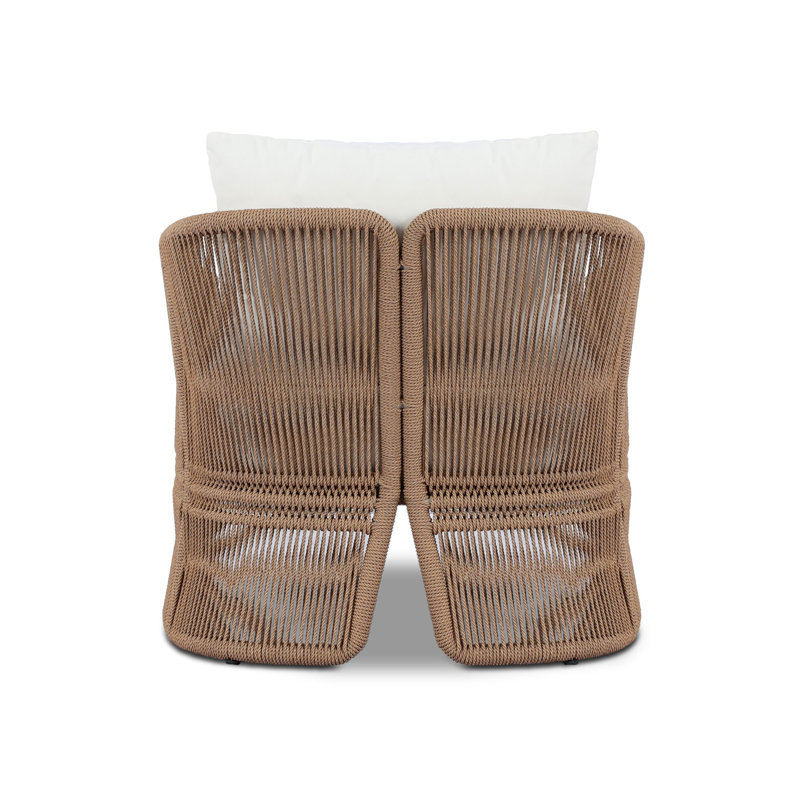 Mondira Outdoor Chair-Faux Black Hyacinth, Textured Natural