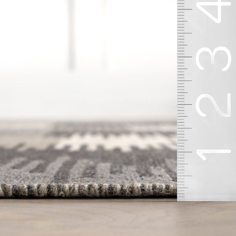 Memento Abstract Reversible Wool Area Rug, Rectangle 10' x 14'