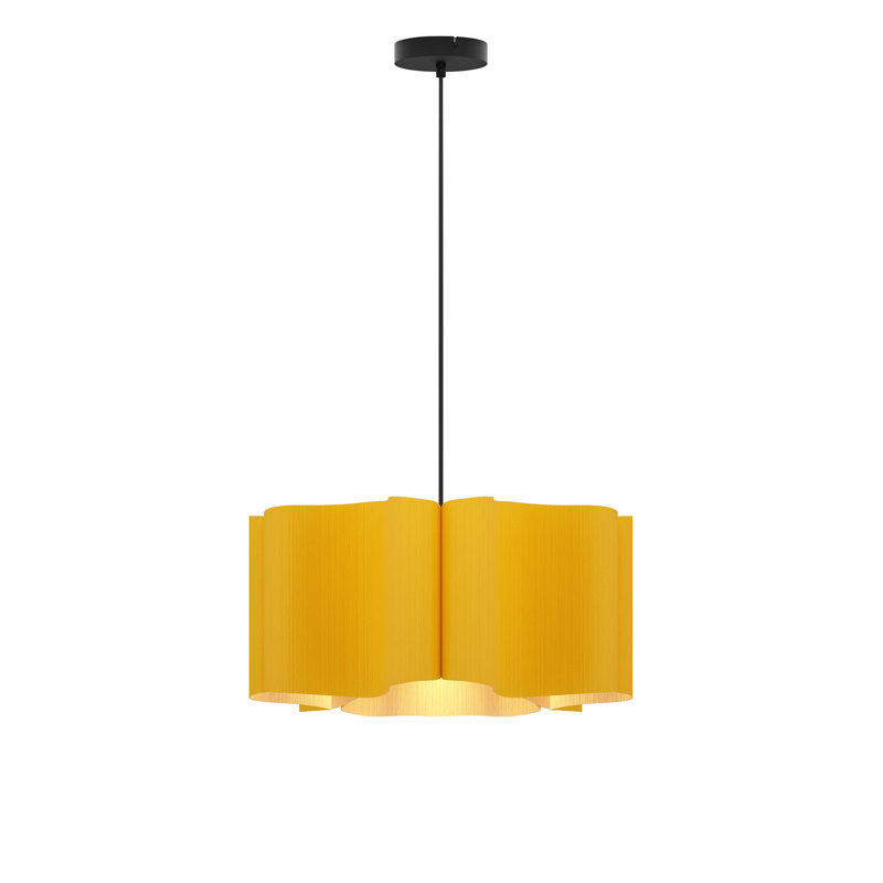 Luminaire suspendu simple 1 lumière Paulina, Jaune