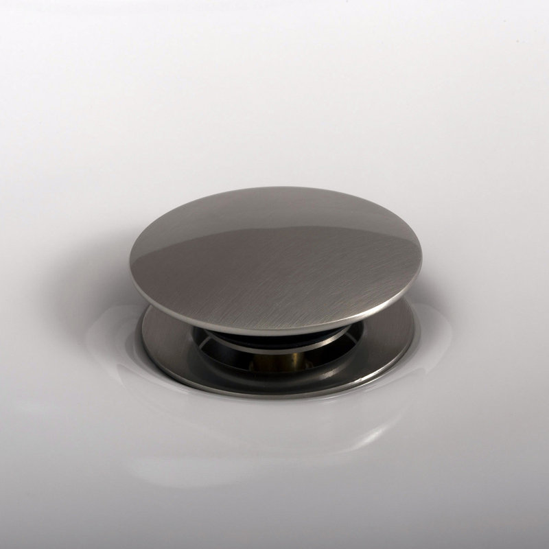 Drain de lavabo de salle de bain rond, Nickel brossé