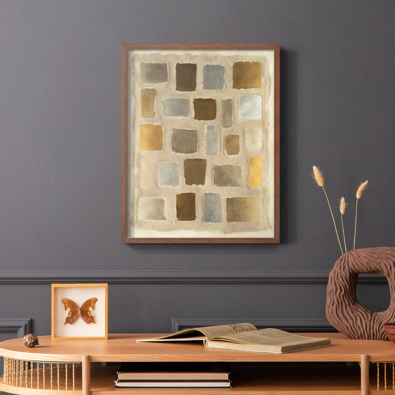 Reproduction encadrée sable - II, Brun, H 20 po x l 16 po
