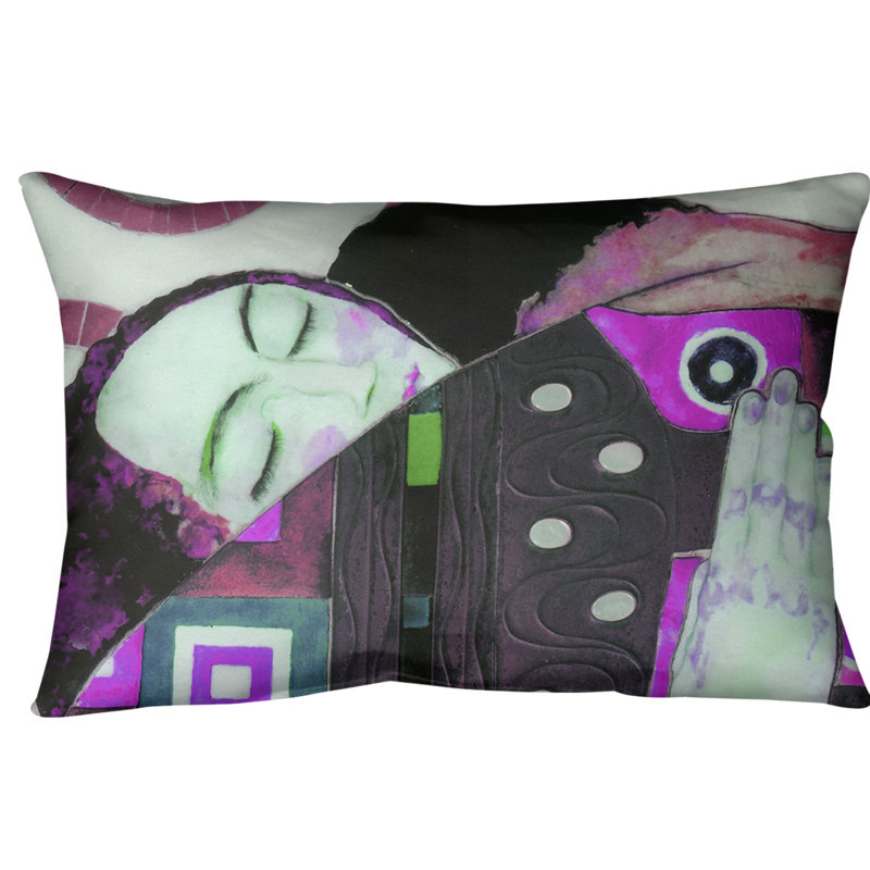 Coussin de support lombaire, Rose, Faux lin